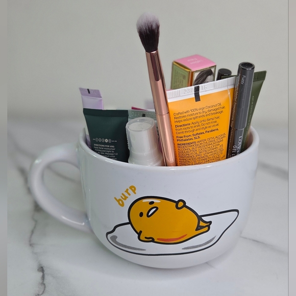 Assorted Ipsy Products In An Oversized Gudetama Mug - Sample Sizes - New - Picture 7 of 15